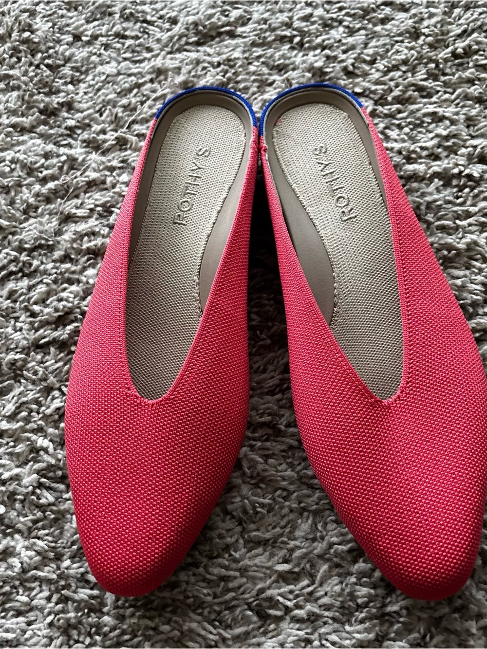 Rothys slives salmon pink Pointed Slip-On Flats 8 new